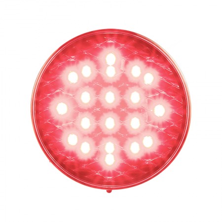 Round Fog Lamp - Red Lens - 12V